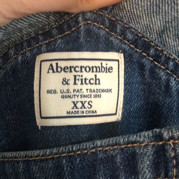 Abercrombie & Fitch distressed denim overalls - Picture 3 of 5